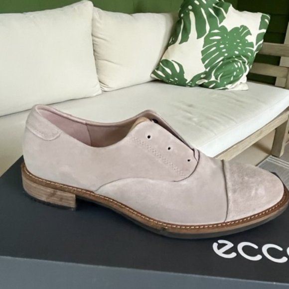 Ecco Womens Tan Sueded Oxford - Picture 5 of 5